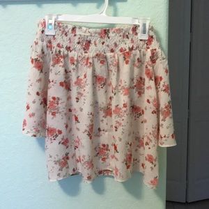 Off the shoulder floral top